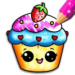 Ikon Cupcakes Coloring Book Glitter